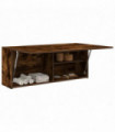 vidaXL Bathroom Wall Cabinet Smoked Oak 100x25x40 cm Engineered Wood