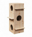 vidaXL Cat House 43x43x90 cm Solid Wood Pine