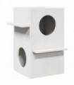 vidaXL Cat House White 43x43x60 cm Solid Wood Pine