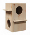 vidaXL Cat House 43x43x60 cm Solid Wood Pine