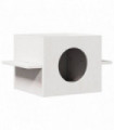 vidaXL Cat House White 51x35x30 cm Solid Wood Pine