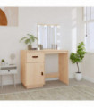 Dressing Table with LED 95x50x133.5 cm Solid Wood Pine