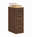 vidaXL Garage Storage Cabinet Brown Oak 30x51x85 cm Solid Wood Pine