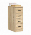 vidaXL Garage Storage Cabinet Sonoma Oak 30x51x85 cm Solid Wood Pine
