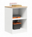 vidaXL Garage Storage Cabinet White 60x51x85 cm Solid Wood Pine