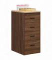 vidaXL Garage Storage Cabinet Brown Oak 40x51x85 cm Solid Wood Pine
