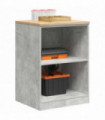 vidaXL Garage Storage Cabinet Concrete Grey 60x51x85 cm Solid Wood Pine