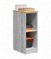 vidaXL Garage Storage Cabinet Grey Sonoma 30x51x85 cm Solid Wood Pine