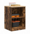 vidaXL Garage Storage Cabinet Smoked Oak 60x51x85 cm Solid Wood Pine