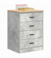 vidaXL Garage Storage Cabinet Concrete Grey 60x51x85 cm Solid Wood Pine