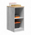 vidaXL Garage Storage Cabinet Grey Sonoma 40x51x85 cm Solid Wood Pine