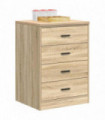 vidaXL Garage Storage Cabinet Sonoma Oak 60x51x85 cm Solid Wood Pine