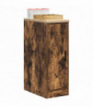 vidaXL Garage Storage Cabinet Smoked Oak 30x51x85 cm Solid Wood Pine