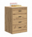 vidaXL Garage Storage Cabinet Artisan Oak 60x51x85 cm Solid Wood Pine