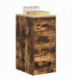 vidaXL Garage Storage Cabinet Smoked Oak 40x51x85 cm Solid Wood Pine