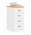 vidaXL Garage Storage Cabinet White 40x51x85 cm Solid Wood Pine