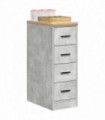 vidaXL Garage Storage Cabinet Concrete Grey 30x51x85 cm Solid Wood Pine