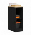 vidaXL Garage Storage Cabinet Black 30x51x85 cm Solid Wood Pine