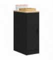 vidaXL Garage Storage Cabinet Black 30x51x85 cm Solid Wood Pine
