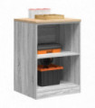 vidaXL Garage Storage Cabinet Grey Sonoma 60x51x85 cm Solid Wood Pine