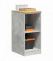 vidaXL Garage Storage Cabinet Concrete Grey 40x51x85 cm Solid Wood Pine