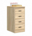 vidaXL Garage Storage Cabinet Sonoma Oak 40x51x85 cm Solid Wood Pine