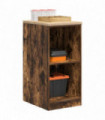 vidaXL Garage Storage Cabinet Smoked Oak 40x51x85 cm Solid Wood Pine