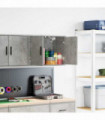 vidaXL Garage Wall Cabinet Concrete Grey Engineered Wood
