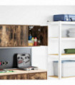 vidaXL Garage Wall Cabinet Smoked Oak Engineered Wood