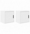 vidaXL Garage Wall Cabinets 2 pcs White Engineered Wood