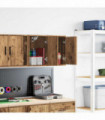 vidaXL Garage Wall Cabinets 2 pcs Old Wood Engineered Wood