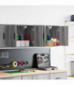 vidaXL Garage Wall Cabinets 2 pcs Grey Sonoma Engineered Wood