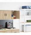 vidaXL Garage Wall Cabinet Sonoma Oak Engineered Wood