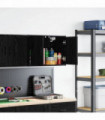 vidaXL Garage Wall Cabinet Black Engineered Wood
