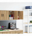 vidaXL Garage Wall Cabinets 2 pcs Artisan Oak Engineered Wood