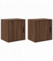 vidaXL Garage Wall Cabinets 2 pcs Brown Oak Engineered Wood