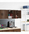 vidaXL Garage Wall Cabinets 2 pcs Brown Oak Engineered Wood