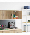 vidaXL Garage Wall Cabinet Sonoma Oak Engineered Wood