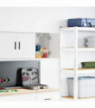 vidaXL Garage Wall Cabinet White Engineered Wood