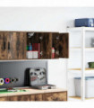 vidaXL Garage Wall Cabinets 2 pcs Smoked Oak Engineered Wood