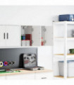 vidaXL Garage Wall Cabinets 2 pcs White Engineered Wood