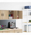 vidaXL Garage Wall Cabinets 2 pcs Sonoma Oak Engineered Wood