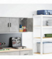 vidaXL Garage Wall Cabinet Concrete Grey Engineered Wood