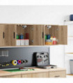 vidaXL Garage Wall Cabinets 2 pcs Sonoma Oak Engineered Wood