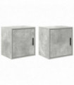 vidaXL Garage Wall Cabinets 2 pcs Concrete Grey Engineered Wood
