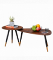 Nesting Coffee Tables Set of 2 Stackable End Tables Sofa Side Desk Home Office