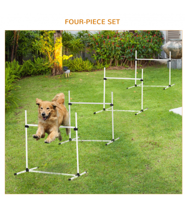 New Canine Agility Set Dog Jumping Training Obstacles Course Free Standing