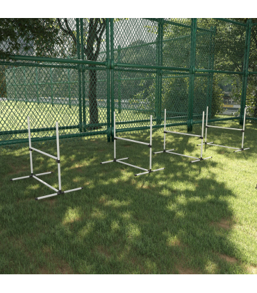 New Canine Agility Set Dog Jumping Training Obstacles Course Free Standing