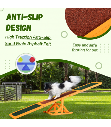 New Pet Seesaw Dog Training Agility Equipment Toy Exercise Playing Pawhut