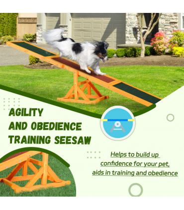 New Pet Seesaw Dog Training Agility Equipment Toy Exercise Playing Pawhut